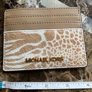 Michael Kors Animal Fur Print Card Wallet